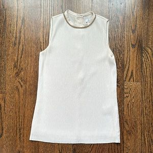 Reiss Sleeveless Blouse with Neckline Details